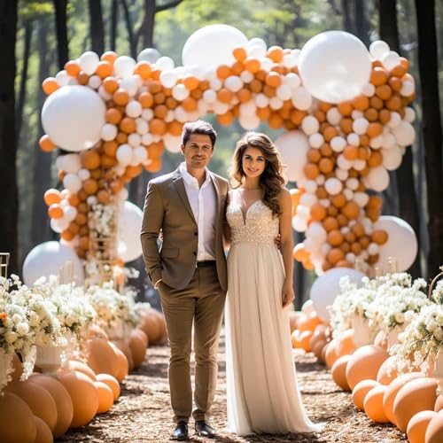 Image of 10 Inch Burnt Orange Balloons, 100 Pcs Latex Helium Balloons for Kid's Birthday Party Baby Shower Wedding Graduation Graduation Party Decorations