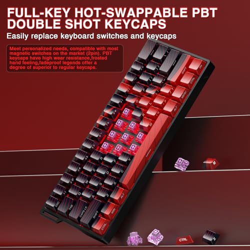 Image of AULA WIN60 HE MAX - 60% Mechanical Gaming Keyboard Wired, Hall Effect Magnetic Switches Hot Swappable, Adjustable Actuation Rapid Trigger Mode, 8000 Hz Polling Rate, 60 Percent Keyboard Compact Design