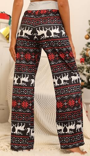 Image of Women Pajama Pants Comfy Lounge Wide Leg Casual Stretch Palazzo Drawstring Pj Bottoms Pants S-3XL