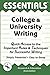 College and University Writing Essentials (Essentials Study Guides)