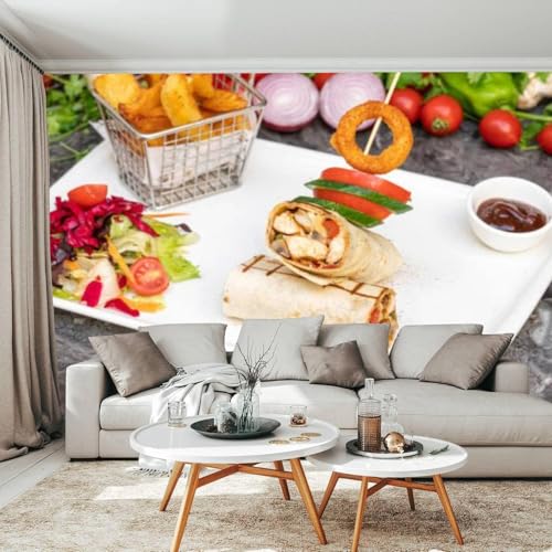 3D Wallpaper Paste pour masquer les murs ternes et illuminer un salon