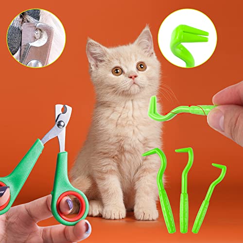 Image of Lice Kit, 7pcs Head Lice Remover Tool Lice Comb Tick Remover for Dogs Fine Tooth Comb for Lice Nit Removal with Tweezers Nail Clippers for Dog Cat Pet Human