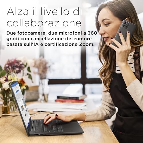 Notebook 14 Pollici ThinkPad X1 Carbon Gen 12, PC Portatile Professionale Windows 11 Pro, Intel Core Ultra 7 155U, RAM 16GB LPDDR5X-6400, 512GB SSD NVMe - Laptop Grafica Intel, Audio Dolby - Notebook - Immagine 3