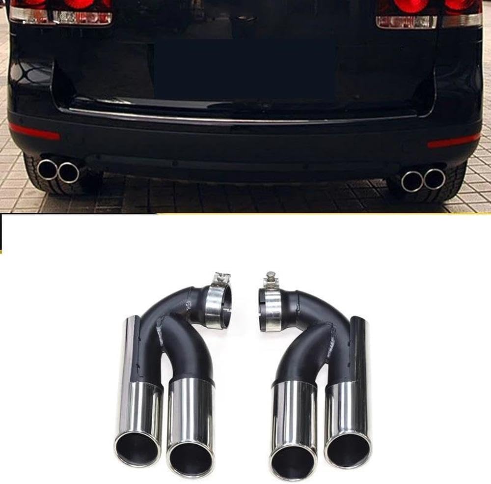 Spare Parts For Touareg V6 V8 Quad Exhaust Tip Stainless Steel Exhaust System Car Exhaust Pipe Muffler Tip Tailpipe
