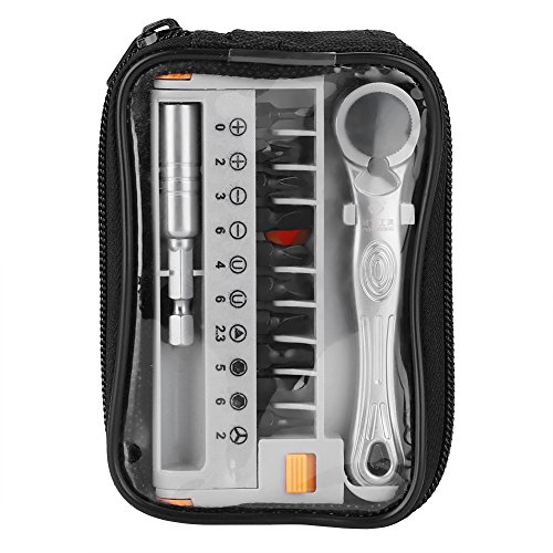 12 in 1 Portable Mini 1/4¡± Quick Ratchet Socket Wrench & Screwdriver Bits Set Hand Repair Tool for Repairing Household Appliances
