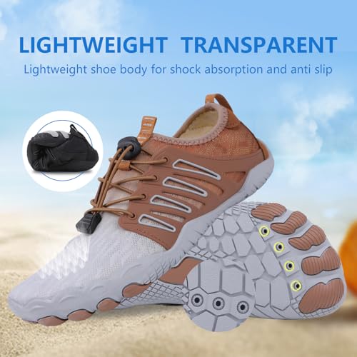 Image of SIOSNETA Hike Barefoot Shoes for Women Men, Breathable Non-Slip Athletic Footwear, Wide Toe Water Shoes for Hiking, Non-Slip Neuropathy Shoes for Women Men, Grounded Comfort wear Grey
