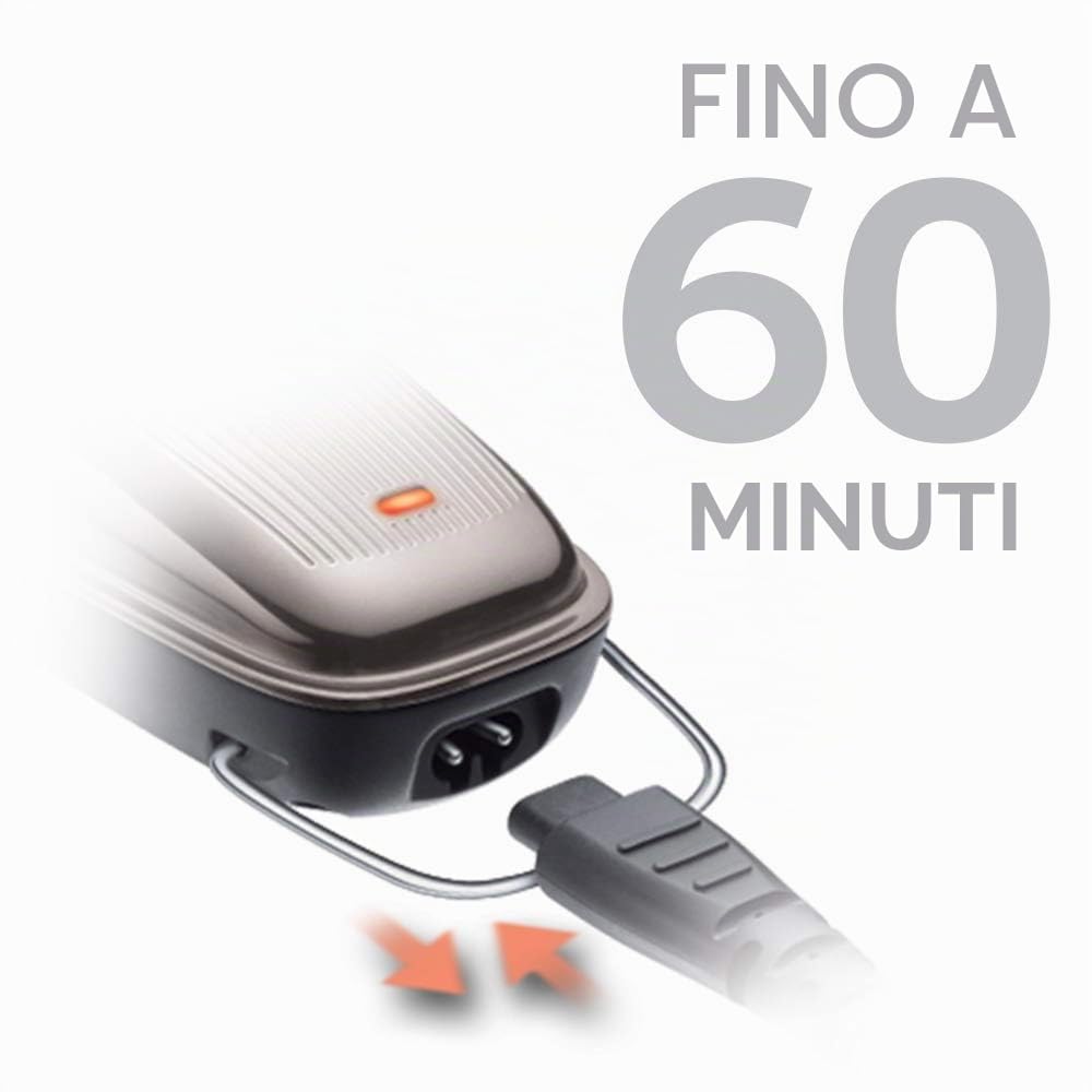 Remington Tagliacapelli Professionale - Lame in Acciaio Inox - Leva di regolazione della lama, 11 pettini, custodia, Funzionamento con rete-batteria, batteria al litio, Profi Retro HC9100