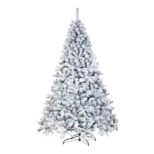Nataland Albero di Natale Artificiale Verde Innevato Modello Monte Bianco Altezza 180 Cm, Abete Super Folto con Effetto Realistico e Rami Con Aghi Anticaduta