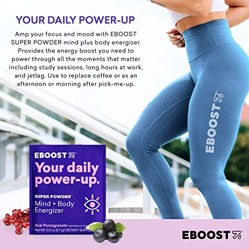 Eboost Super Energy Powder Drink Mix, Non-Gmo Electrolyte Supplement Loaded With Vitamins (Acai Pomegranate), 0.2 Ounce (Pack Of 20) #TOP2
