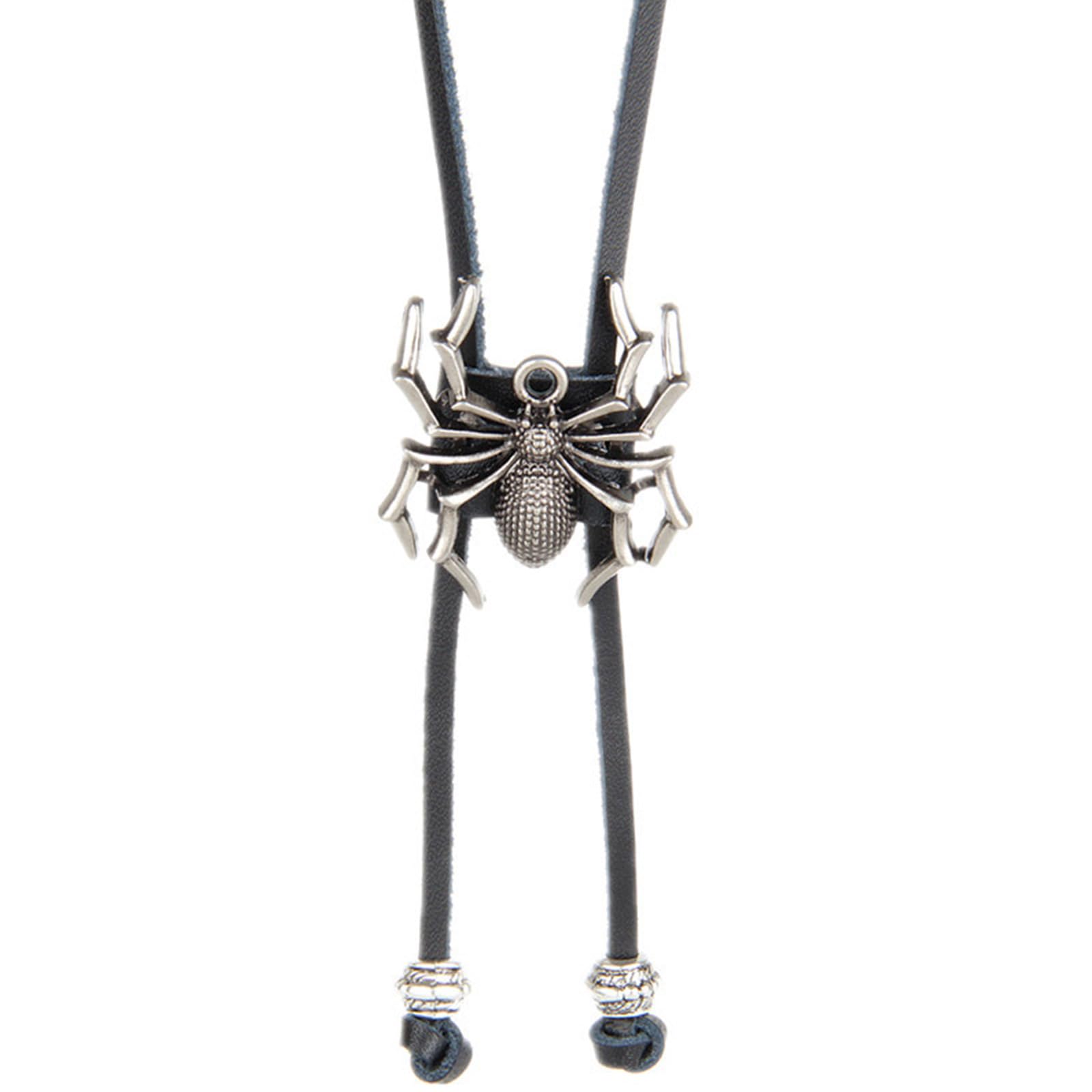 HAISENG Bolo Tie For Men Western Cowboy Necktie With Stereo Spiders Buckle Gentleman Formal Meeting Costume Accessories