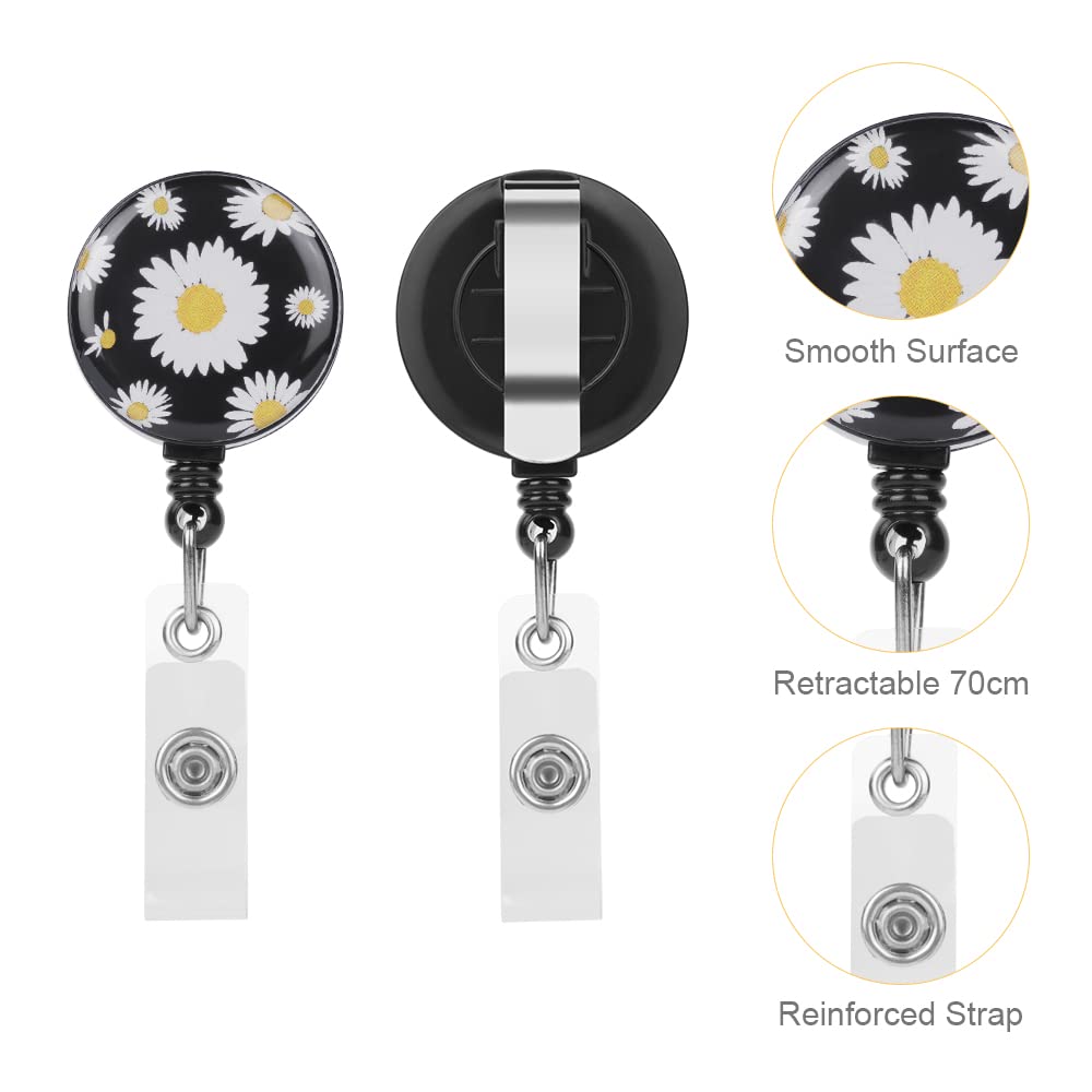 Vicloon Lanyard Porta Badge Retrattile Bobina Clip Rigido con Verticale Orizzontale per Identificativi Chiavi Fotocamera