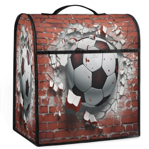 Coffee Maker Cover Wall Football 3d Kitchen Appliance Covers Small Appliance Covers Blender Cover Juicer Cover Dust Covers for Kitchen Appliances with Top Handle and Pockets,Washable,C935