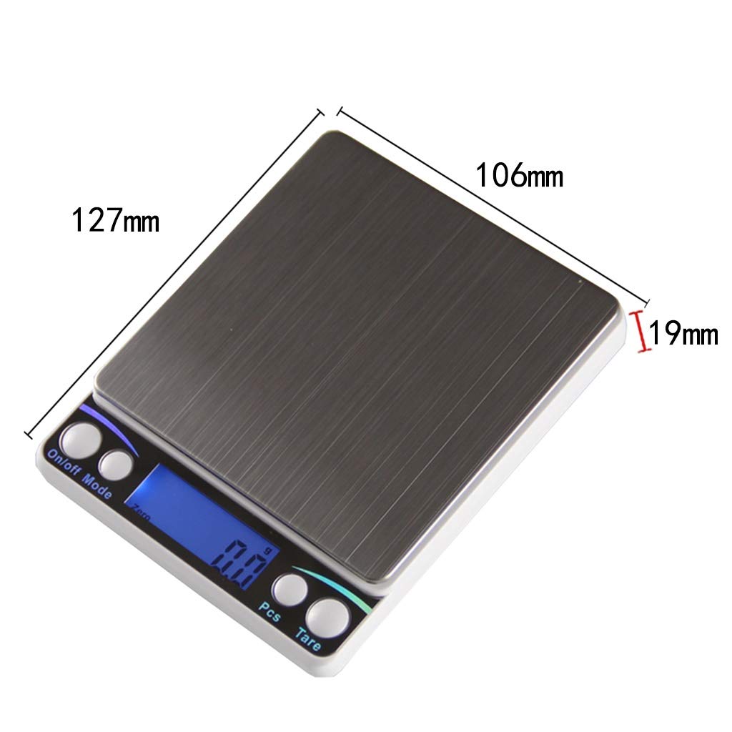 3kg/0.01g Électronique Balance de Cuisson Multifonction Précision Balances de Bijoux pour Domicile Nourriture Café (Size : 1kg/0.1g)