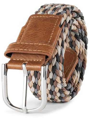 Indicode Unisex Anders Gürtel 40mm breit | Metall Gürtelschnalle & Kunstleder-Riemen Tan, 85