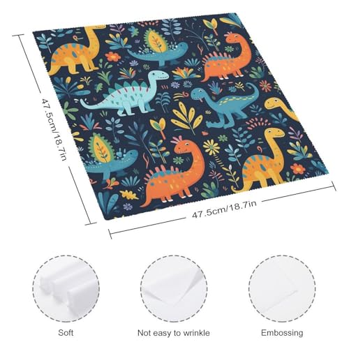 Servilletas de Tela Dinosaurio Vibrantes 4 PCS miniatura 2