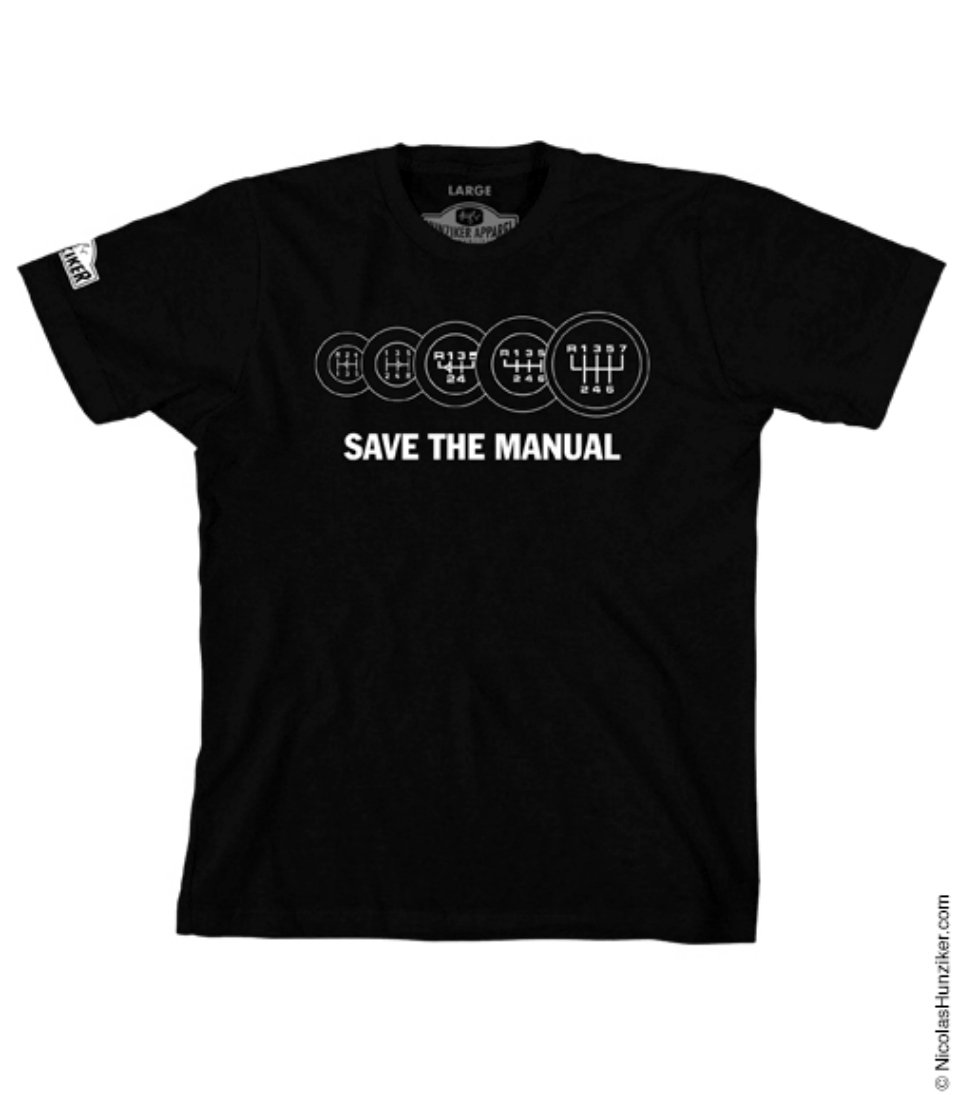 Save the Manual - Black- Tee-shirt By Nicolas Hunziker (Large)