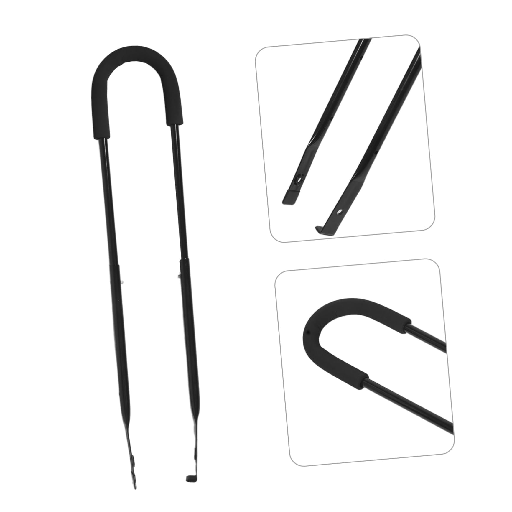 Ergonomiczny Uchwyt Treningowy Do Roweru Dziecięcego Wytrzymały Czarny Push Bar Do Nauki Jazdy bez Kółek Bocznych Szybki Montaż Stabilność Różnych Nawierzchniach Użytku Wewnątrz i