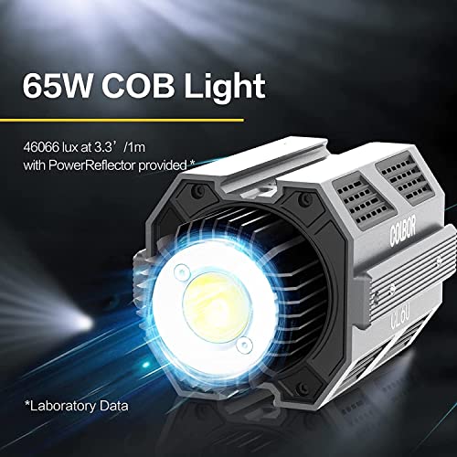 COLBOR CL60 65W Cob Light 2700-6500K Bi-color Bowens Mount APP Group Control Portable Video Light Pr