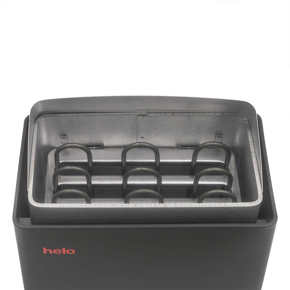 Sauna Poêle Électrique HELO CUP Graphite 4.5-9.0 kW 230V 400V avec Unité de Contrôle Intégrée