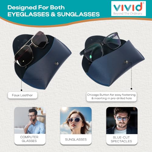 Image of Unisex Specs Chicago Button Eyewear Dabbi Faux Leather Soft Case Cover