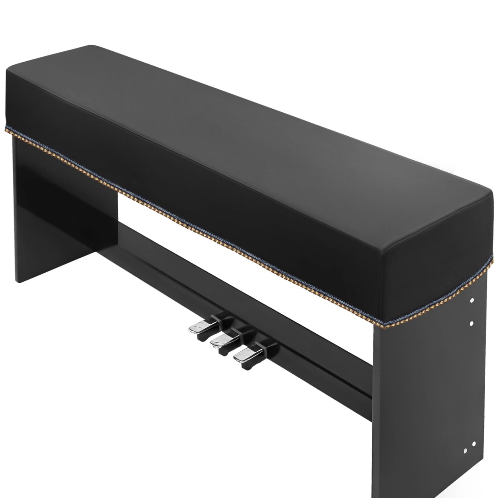 Etui na klawiaturę pianino z 88 klawiszami, czarna skóra do pianina cyfrowego, miękka osłona przeciwpyłowa, wodoodporna osłona ochronna do klawiatury elektronicznej, pasuje do większości modeli z 88