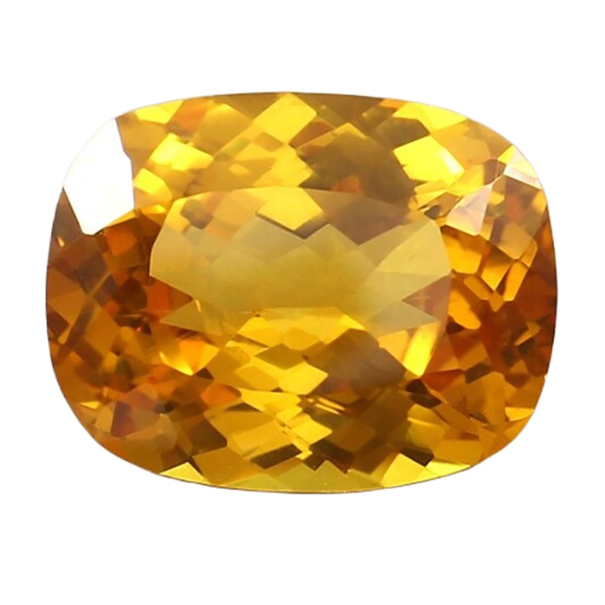 Saphir jaune de Ceylan 12,6 mm coussin naturel pour création de bague - 7