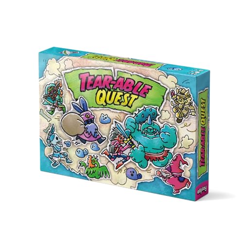 Allplay Tearable Quest Board Game para Adultos, Niños y Familias - Juego donde se rasga el tablero para completar misiones - Único y Divertido para Fiestas - 1 a 50 jugadores, 10 min, edades 8+ miniatura 1
