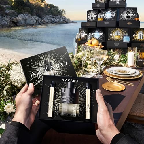 Azzaro The Most Wanted Eau De Toilette Intense – Aromatic & Woody Mens Cologne Gift Set thumb #3
