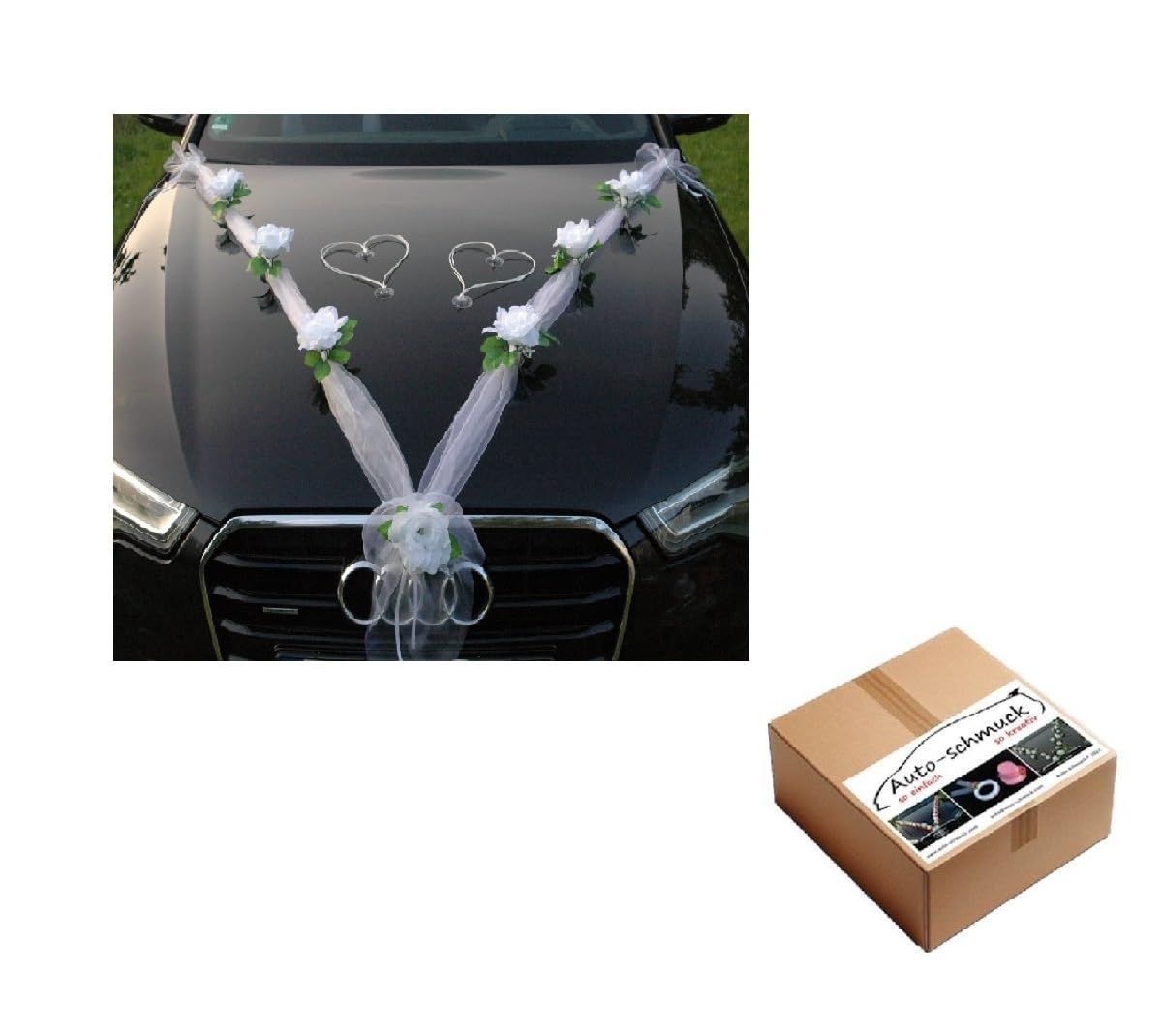 Decorazione Fiori Finti Per Auto E Matrimonio – Scegli La Tua Variante Tra Cuori E Bouquet