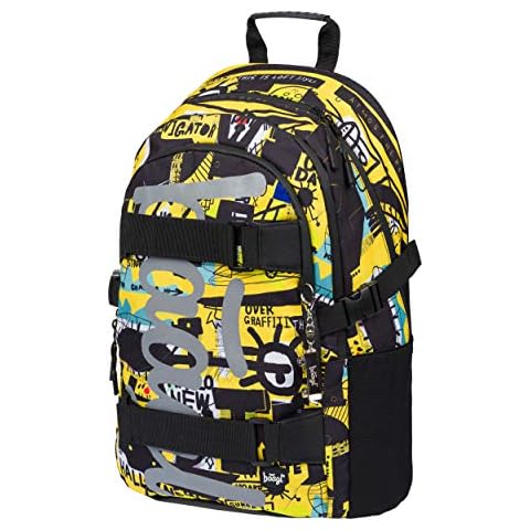 Baagl Mochila escolar infantil con portátil y monopatín Cover