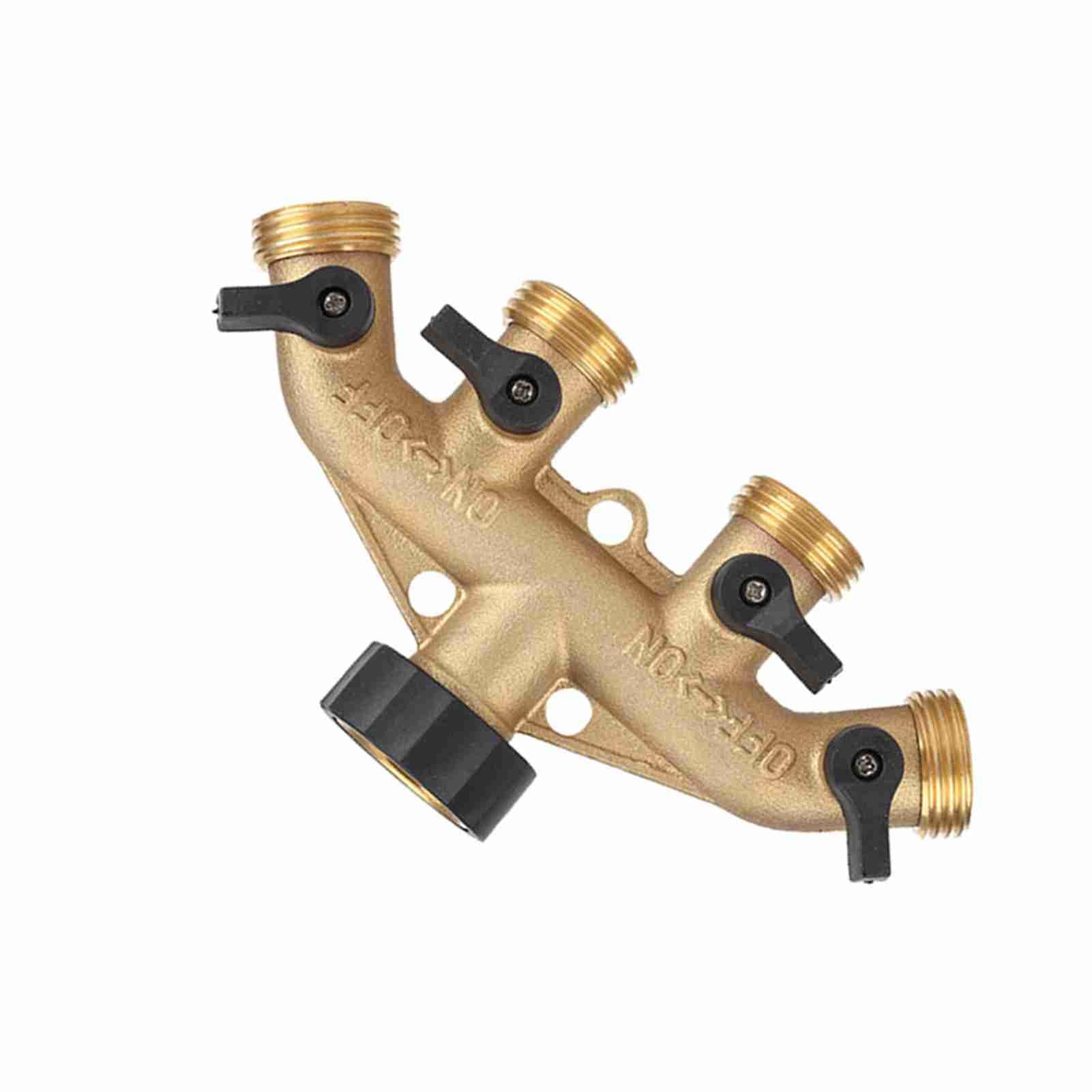 Yctze Conector de Grifo de Latón, Divisor de 4 Vías (hilo europeo)