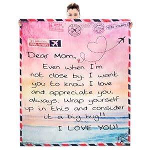 Gift for Mom Super Fluffy Throw for Mom Birthday Gifts Throw Blankets from Daughter Son for Mothers Day Valentines Day Best Gift for Wife 60×50