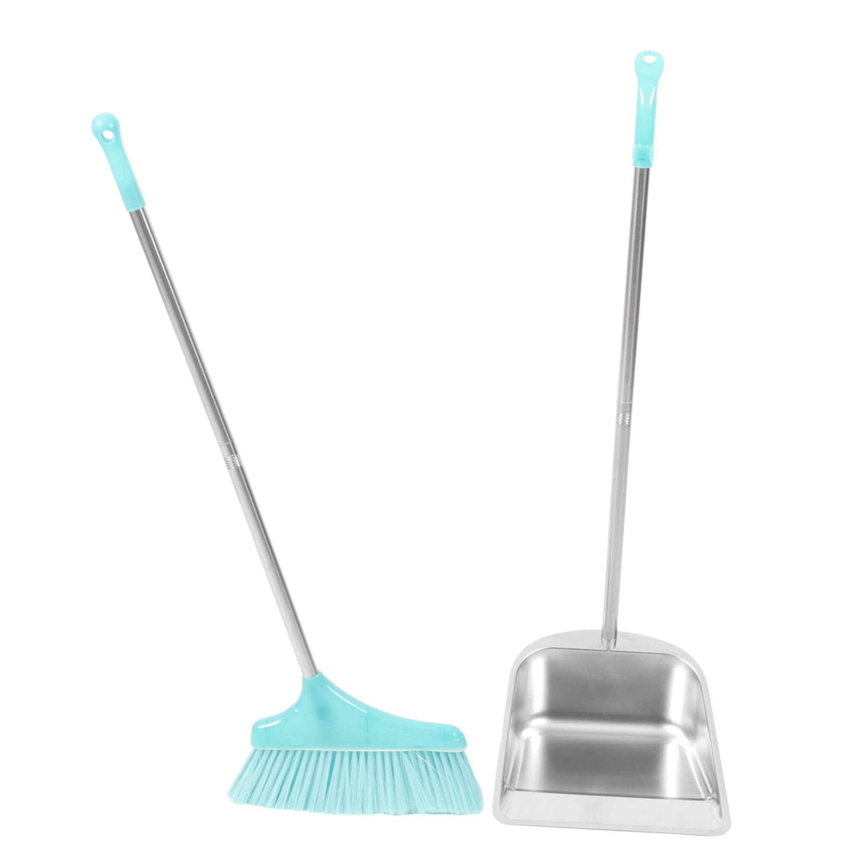 Ensemble Balai et Pelle à Poussière 1 Lot en Acier Inoxydable
