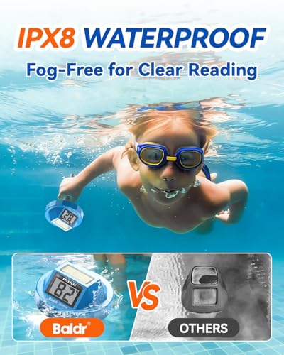Image of BALDR Solar Pool Thermometer Floating, Dual LCD, IPX8, Anti-Fogging | Digital Water Thermometer Wireless for Pool /Hot Tubs /Spas /Ice Baths /Aquariums