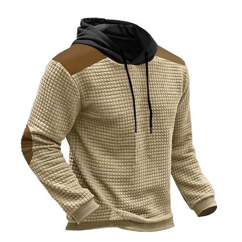 Ymosrh Men's Casual Hoodies, Color Block Long Sleeve Athletic Workout Hoodie Pullover Sweatshirts with Pockets, M-3XL2