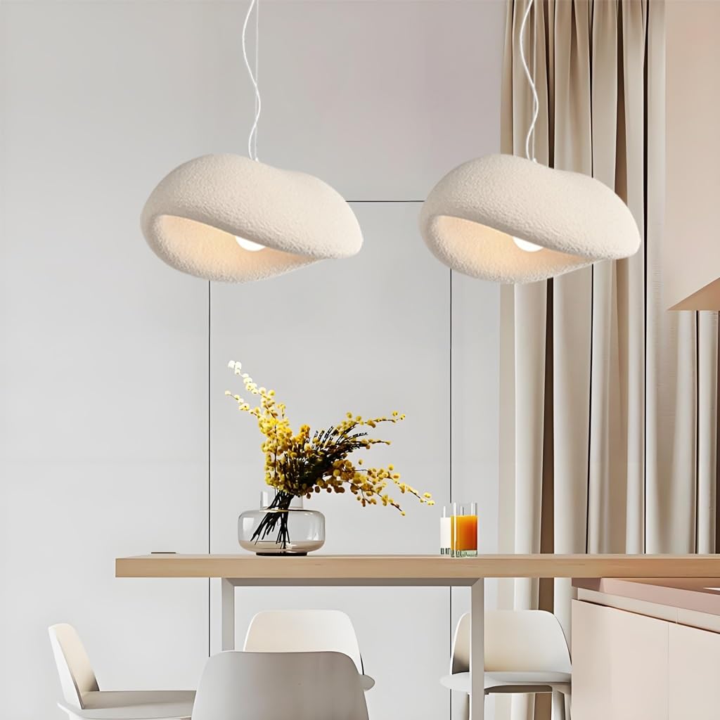 Japón Wabi Sabi Estilo Lámpara Colgante E27 Polietileno Material Lámparas Colgantes Moderna Creativa Ajustable Altura Colgante Luces Adecuadas Para Sala De Estar Comedor Cocina(Blaiken Brown,60c