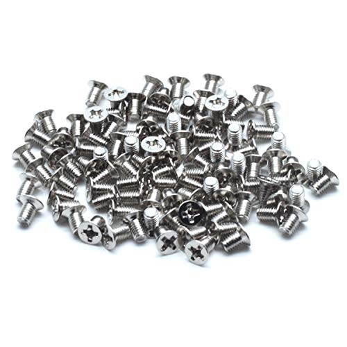 GerRiT 100個 M3 x 4.8mm 皿頭フィリップス フラットヘッドボルト マシンネジ 2.5インチコンピュータPCケース用