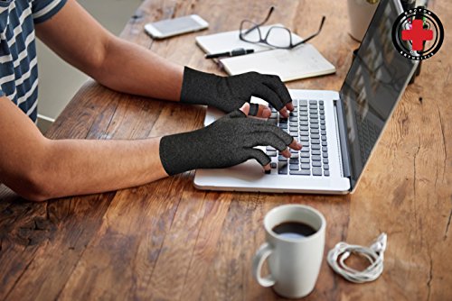 Doctor Developed Compression Arthritis Gloves - Doctor Written Handbook Included: Relieve Arthritis Symptoms, Raynauds Disease & Carpal Tunnel (L) Doctor Developed Compression Arthritis Gloves - Doctor Written Handbook Included: Relieve Arthritis Symptoms, Raynauds Disease & Carpal Tunnel (L)