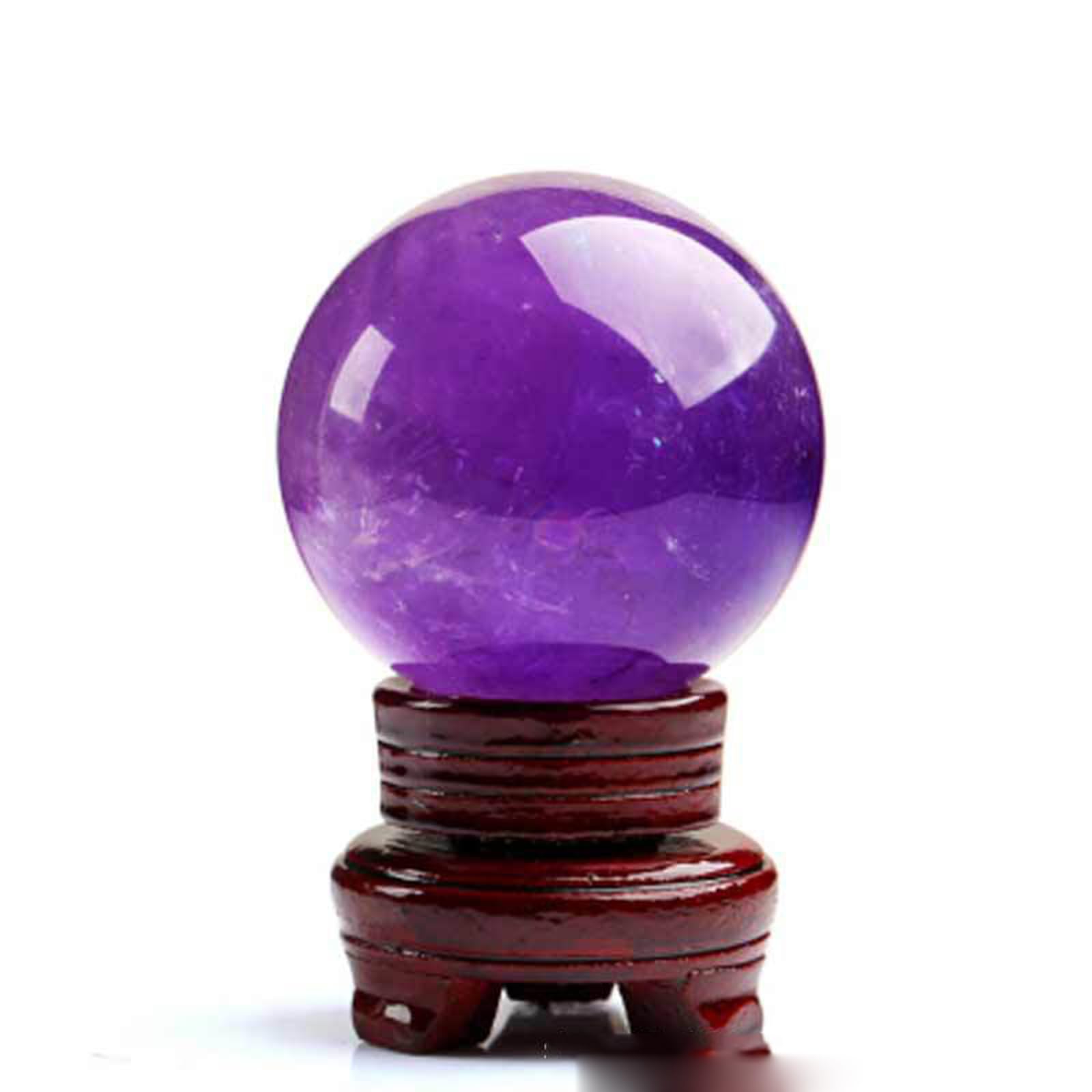 Hhhxkkuo Natural Amethyst Crystal Sphere Genuine Polished Divination Ball