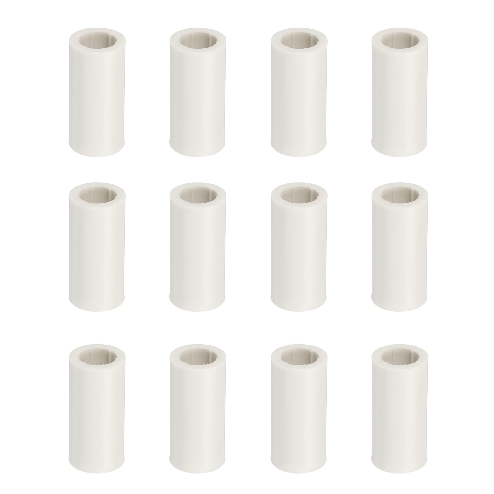 YELARXI Billiard Cue Ferrules, Pool Cue Ferrule Snooker Pool Stick Tips Replacement Accessories & 12Pcs & 12x25mm &White - Fitting for (Billiards Stick/Pool Hall)