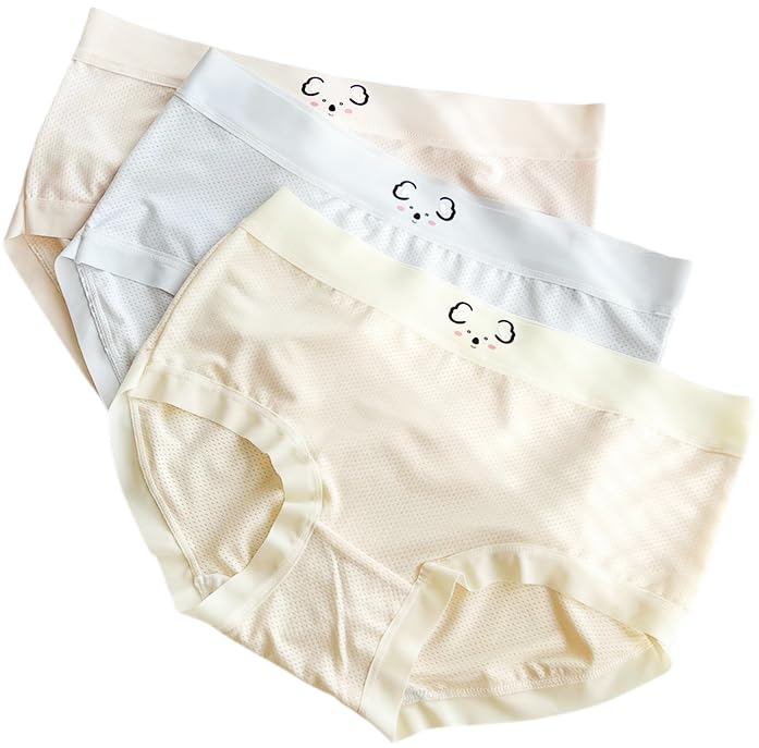 Womens Underwear, Bamboo Rayon Women's Briefs - Moisture Wicking Panties, Soft & Breathable, 3 Pack Free Size Multicolour-image-10