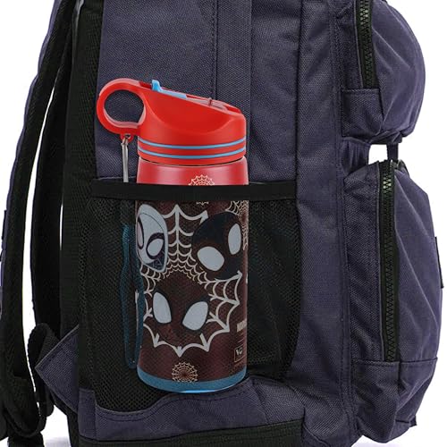 Image of Marvel Avengers Superhero Spiderman Stainless Steel SIngle Wall Sipper Water Bottle For Unisex Kids School And Travelling | 500 Ml | RED | AZ2061 (Power Of Three)