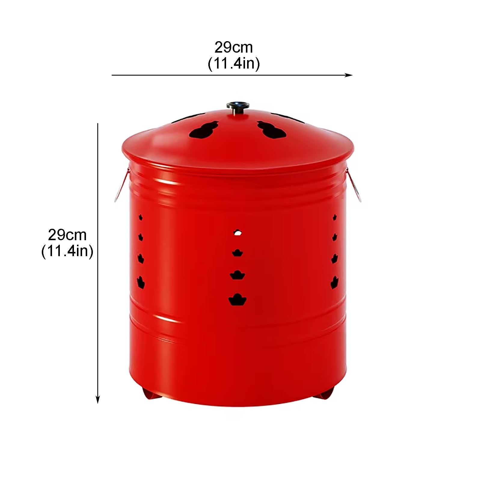 Barril incinerador de Papel Resistente al Calor, Jaula incineradora para Basura y Hojas, contenedor incinerador Duradero para Exteriores, para residuos de Madera y Papel (29 cm)