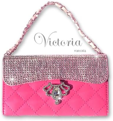 iHand Victoria [Enamel PU Leather] [Clutch] Bling Wallet Case for iPhone 5S / 5 [Retail Package] - Pink