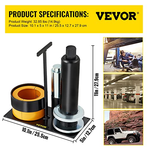 Image of VEVOR Carrier & Pinion Bearing Puller, Compatible with Dana 30, 40, 60, 70, Ford 9 inch Bearings, Pinion Puller Tool with 2 Clamshells, 45# Steel Clamshell Carrier Bearing Puller for Auto Repair