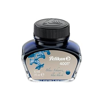 Pelikan 4001 万年筆と Blueインクセット Pelikan 4001 Fountain Pen Ink Bottle - 30ml (Blue Black