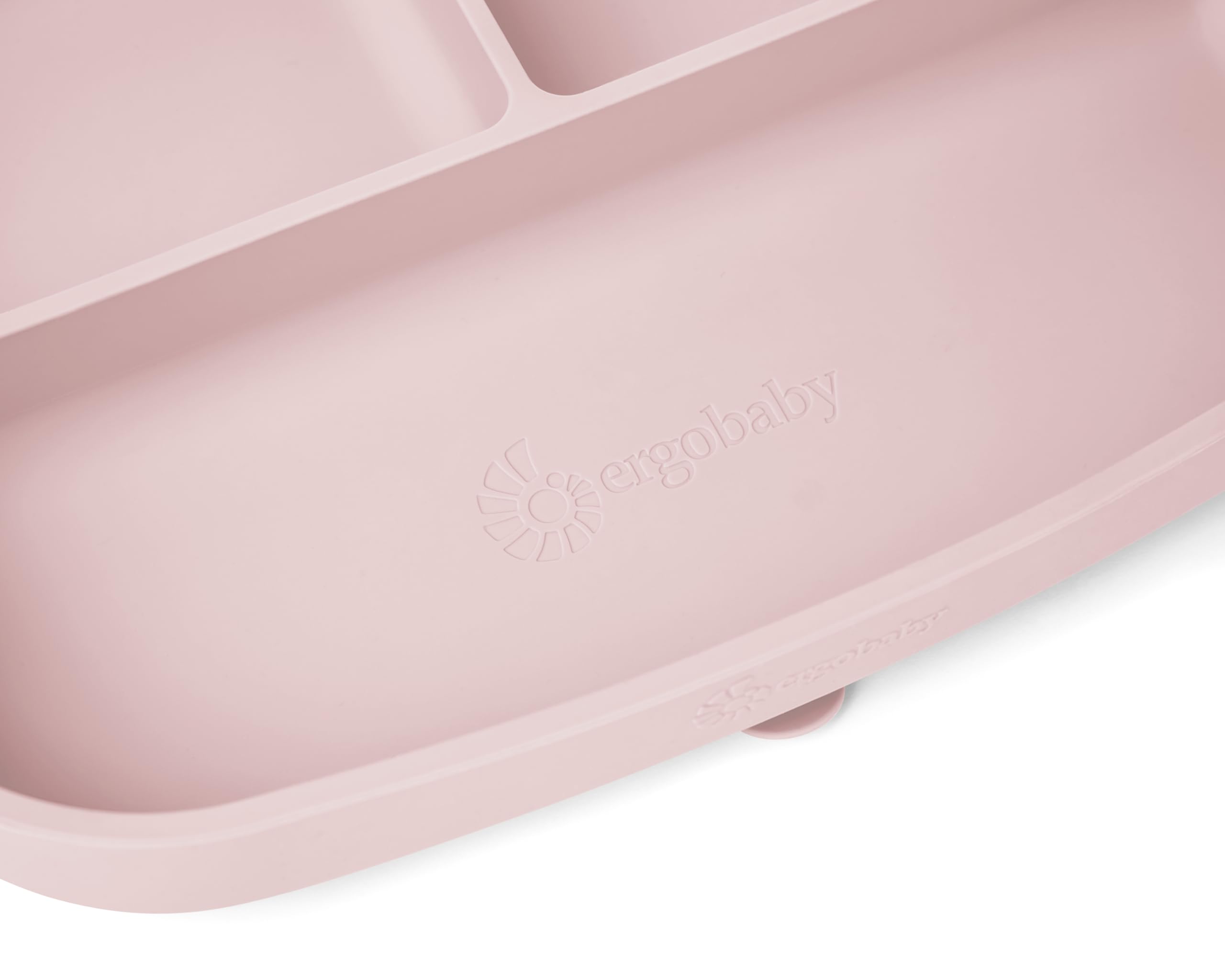 Ergobaby Set di stoviglie Deluxe per neonati e bambini a partire da 6 mesi, set pappa per bambini con 2 tazze, vassoio, bavaglino e posate, senza BPA, PVC e ftalati, Blush Pink