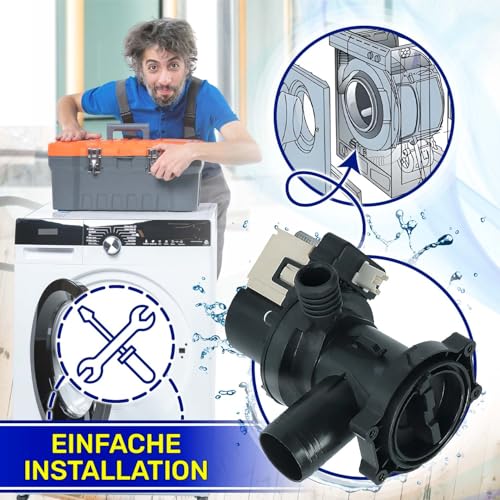 Ablaufpumpe für Waschmaschine M289 30W 220-240V 50HZ 0,3A mit Originalcode 480111100786 481010584942 480111101014 481236018559 für Whirlpool - MADE IN EU - Garantie 10 Jahre - MONTERAL