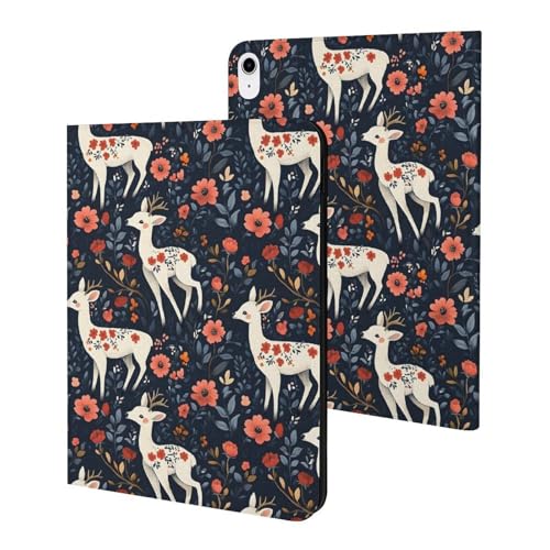 Housse iPad cerf floral pour vos séances de lecture au café