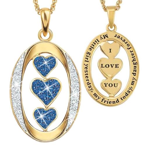 The Danbury Mint Birthstone Daughter I Love You Pendant Necklace - Daughter Sentiment Pendant - Birthstone Daughter Jewelry Gifts (04 April) #1136-0013